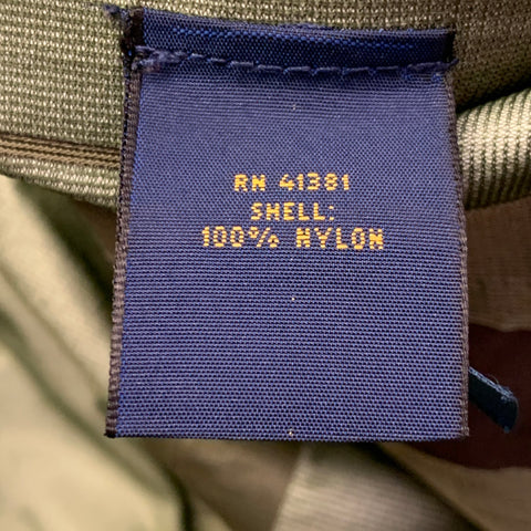POLO by RALPH LAUREN Taille L Vert Marron Beige Camouflage Manteau à Capuche Utilitaire