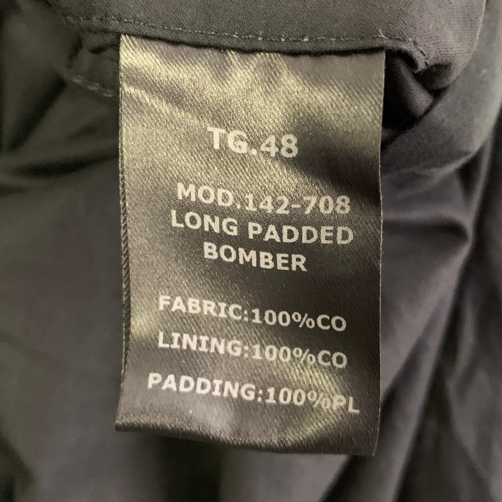 RAF SIMONS Size 38 Black Grey Oversized Camo Cotton Zip Up Coat