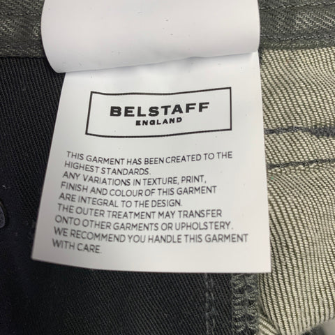 BELSTAFF Size 34 Green Cotton Blend Skinny 5 Pocket Jeans