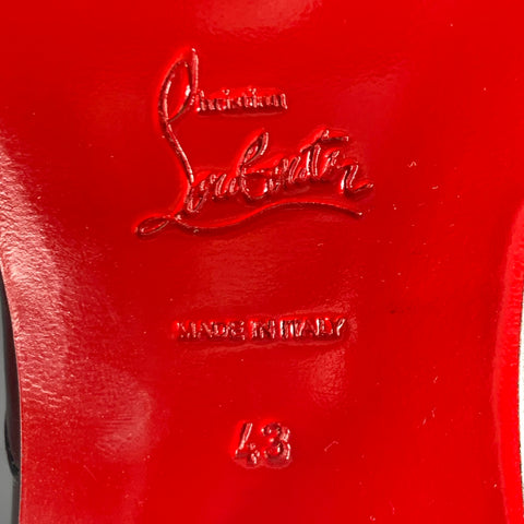 CHRISTIAN LOUBOUTIN Size 10 Mayerswing Black Leather Side Zipper Red Sole Boots