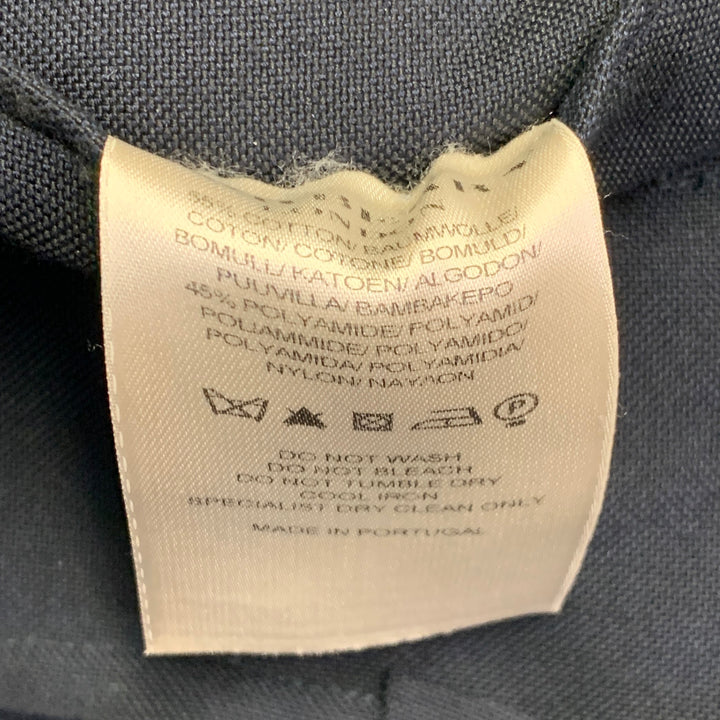 BURBERRY LONDON Size 42 Navy Cotton Blend Notch Lapel Sport Coat