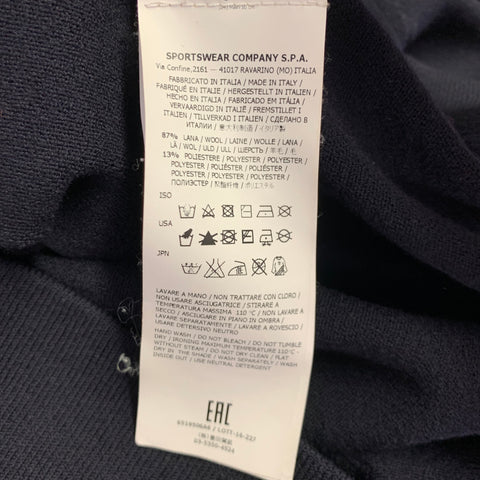 STONE ISLAND Size S Navy Wool Blend Crew Neck Pullover
