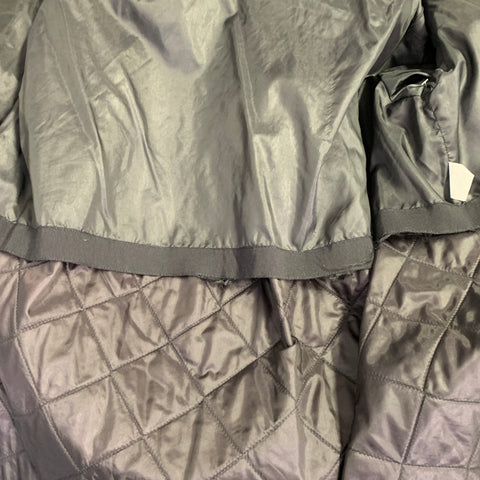 DRIES VAN NOTEN Manteau matelassé en mélange de polyamide noir avec poches fendues, taille S
