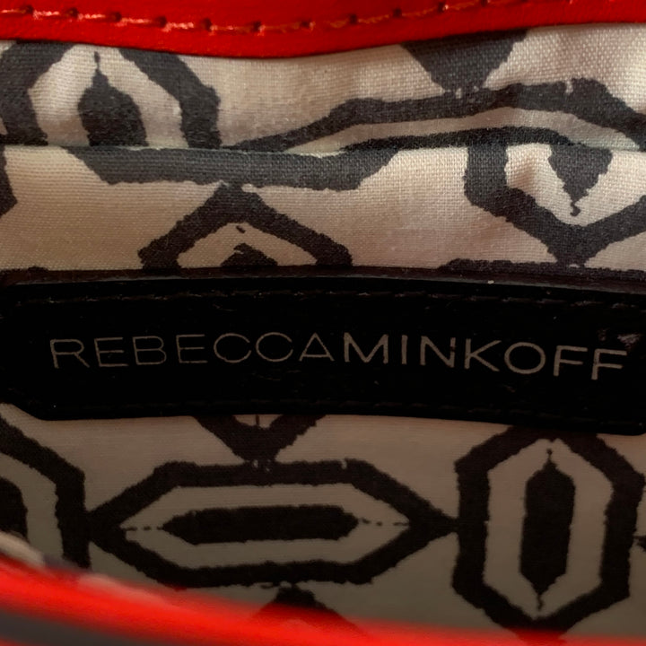 REBECCA MINKOFF Red Leather Cross Body Flap Handbag