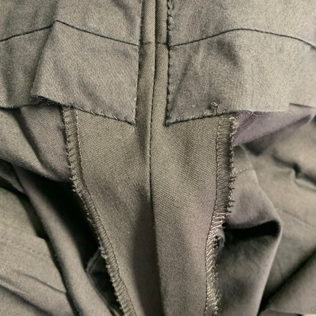 BAND OF OUTSIDERS Size 38 Regular Black Wool Mohair Contrast Stitch Notch Lapel Suit