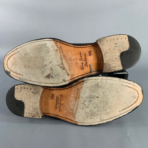 NO BRAND Size 11.5 Green Perforated Leather Double Monk Strap Loafers