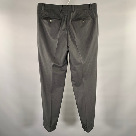 ATELIER MUNRO Size 32 Charcoal Wool Slim Fit Dress Pants