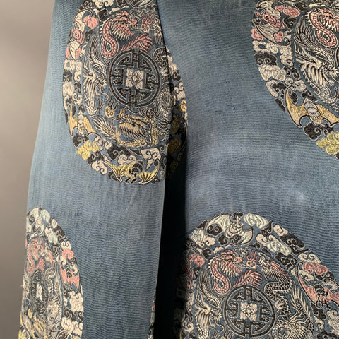 COMME des GARCONS HOMME PLUS  Size L Blue Black Jacquard Coat