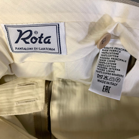 ROTA Size 32 Tan Cotton Straight leg Casual Pants
