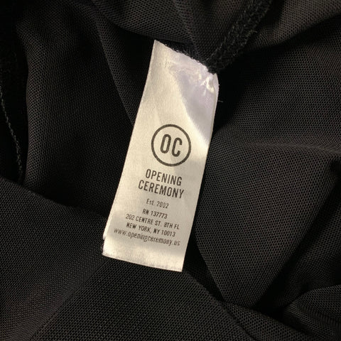 OPENING CEREMONY Size M Black Polyester Sheer Dress Top