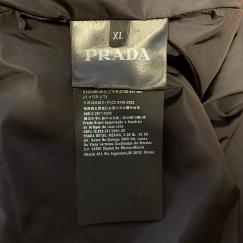 PRADA Veste zippée polyester orange et noir taille XL