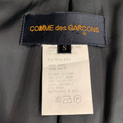 COMME des GARCONS 1980s Taille S Veste à revers en laine noire