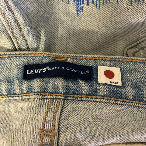 LEVI'S Size 32 Blue Sashiko Cotton Denim Jeans