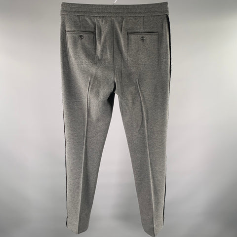 ATM Size 32 Grey Cotton Blend Pintuck Casual Pants