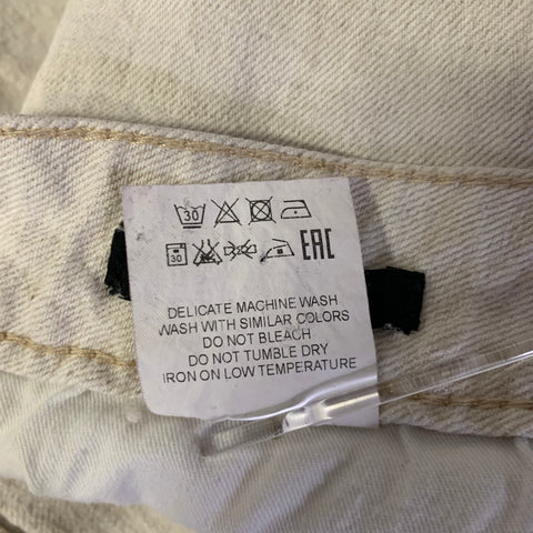 RÓHE Size 30 Cream Tan Hemp Cotton Button Fly Jeans