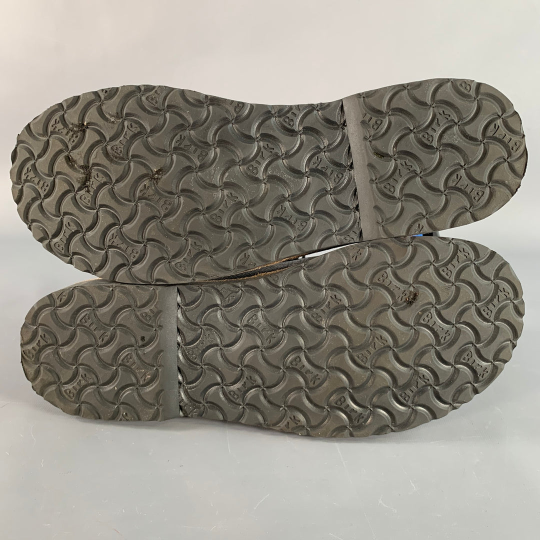 BIRKENSTOCK Size 12 Black Pebble Grain Leather Lace-Up Boots