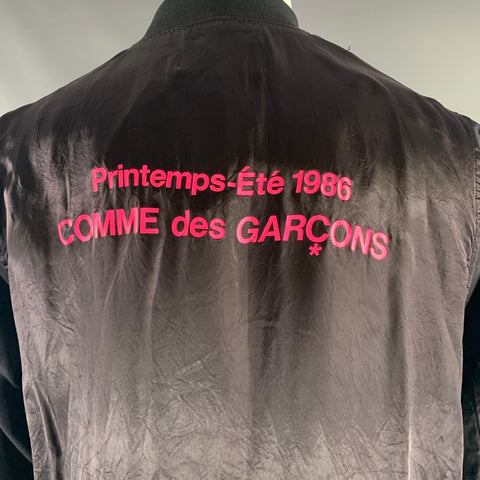 CDG X COMME des GARCONS Taille M Manteau boutonnée en Cupro / Coton Noir