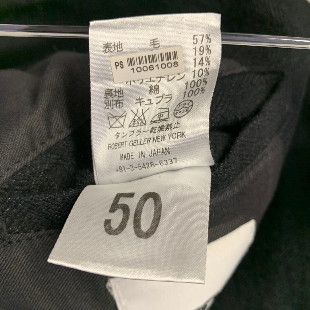 ROBERT GELLER Size M Black Shawl Collar Wool Blend Vest