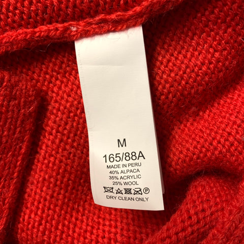 KATE SPADE Size M Red Alpaca Blend Dice Knit Sweater Womens