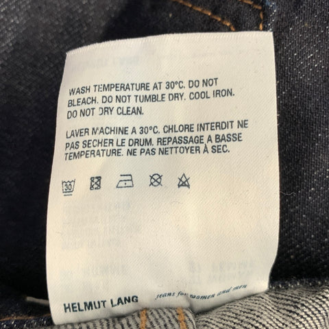 HELMUT LANG Size 30 Blue Indigo Contrast Stitch Cotton Straight Jeans