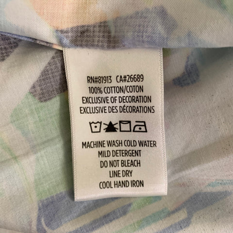 ROBERT GRAHAM Size XXL Blue Abstract Short Sleeve Shirt
