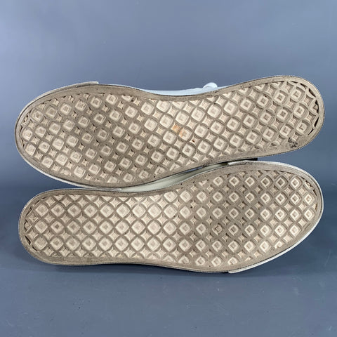 MAISON KITSUNE Size 8 White Gold Canvas High Top Sneakers