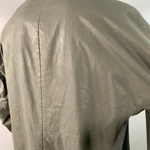 ISSEY MIYAKE Vintage Size XXL Green Charcoal Coated Cotton Insulated Coat