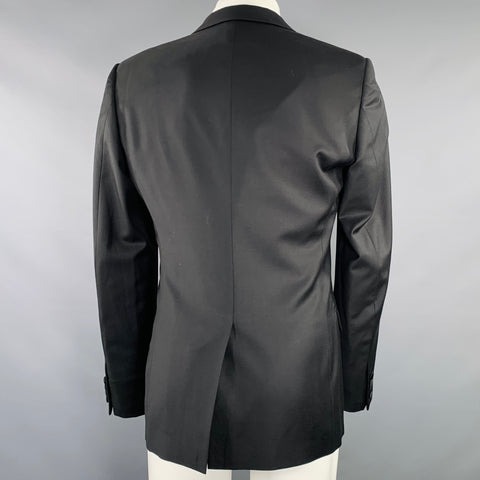 CALVIN KLEIN COLLECTION Taille 36 Manteau de sport à revers en laine noire