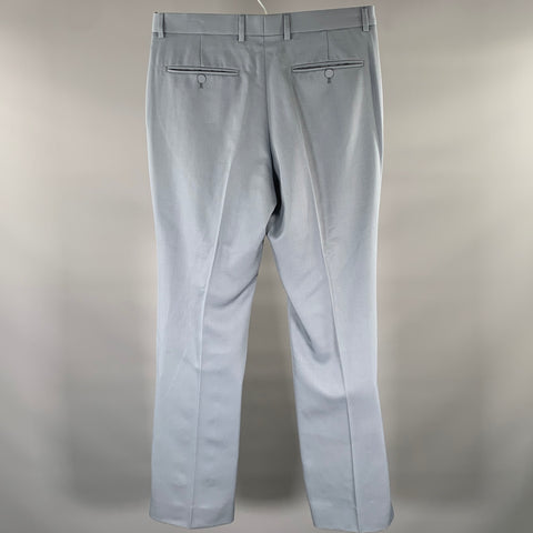 GUCCI Size 32 Blue Wool Zip Fly Dress Pants