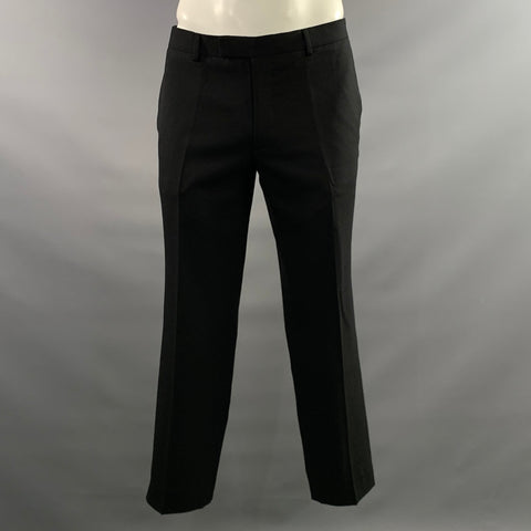 SANDRO Chest Size 42 Black Solid Wool Shawl Collar 38 28 Tuxedo