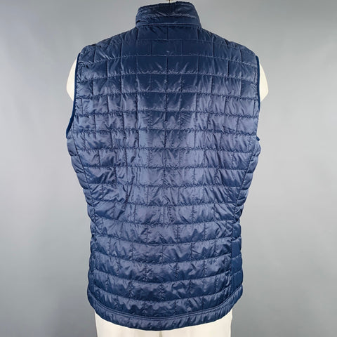 PATAGONIA Size XL Navy Quilted Polyester Zip Pockets Vest