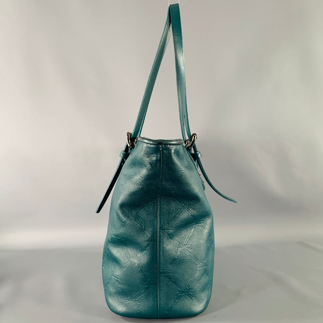 LONGCHAMP Green Embossed Tote Handbag