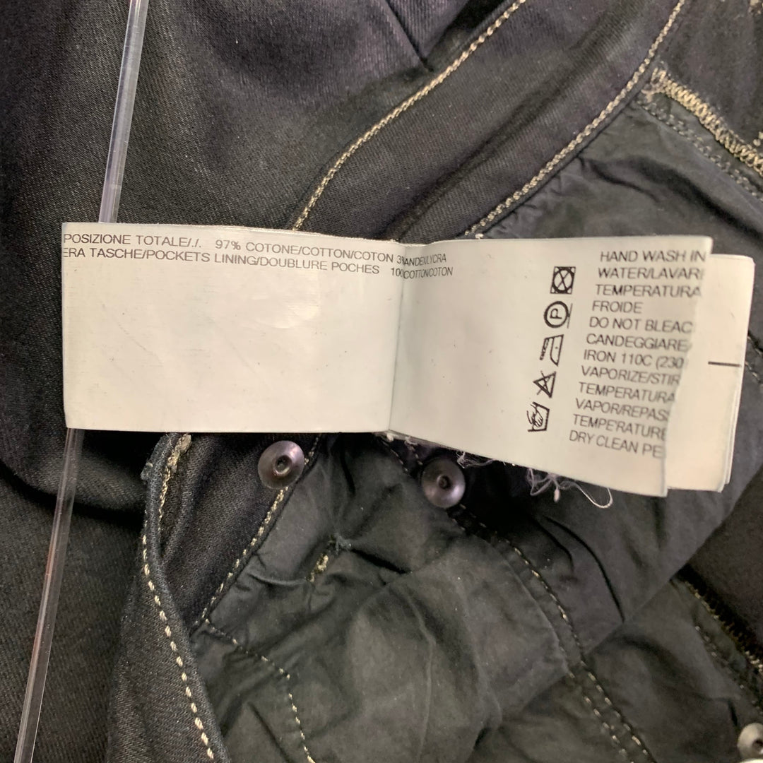 DRKSHDW Size 32 Torrence Cut Black Cotton Blend Button Fly Jeans