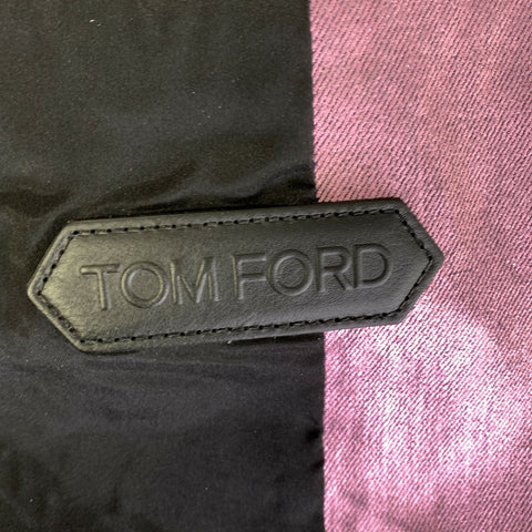 TOM FORD Size XS Pink Denim Metallic Peak Lapel Jacket Indoor Blazer