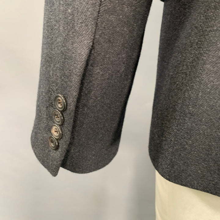 ALEXANDER MCQUEEN Size 44 Black Wool Cashmere Sport Coat