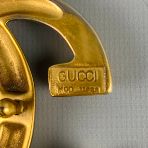 Hebilla de cinturón con monograma GG de metal talla L de GUCCI