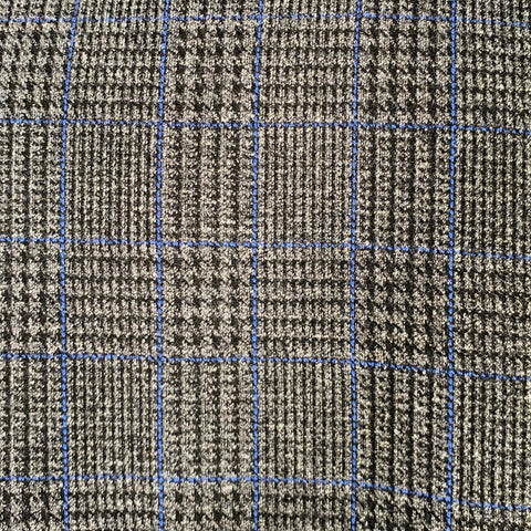 DRIES VAN NOTEN Size S Black Charcoal Glenplaid Cotton Blend 1/4 Zip Pullover