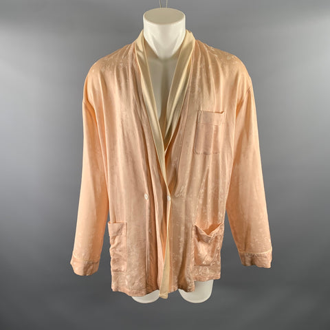HAIDER ACKERMANN Size L Pink Floral Cupro Rayon Robe