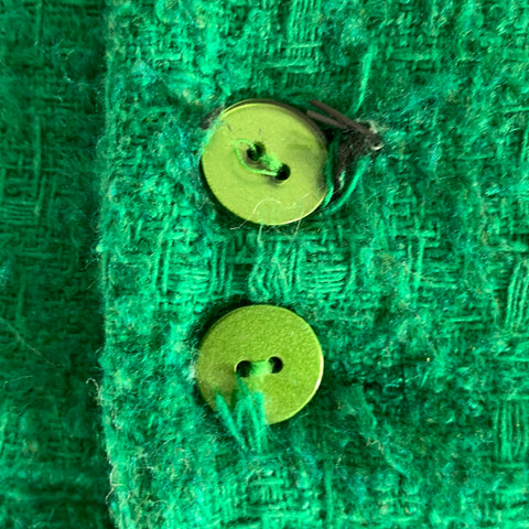 ORTTU Size 30 Green Tweed Acrylic Blend Tapered Pants