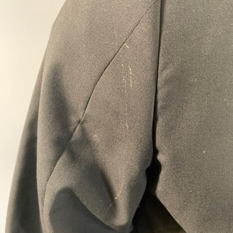 PRADA Chest Size 40 Black Wool Notch Lapel 35 31 Suit