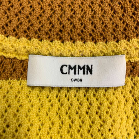 CMMN Size S Multi Color Stripe Cotton Short Sleeve Shirt
