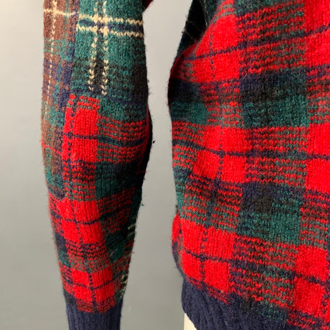 POLO by RALPH LAUREN Size M Multi Color Patchwork Wool Crew Neck Sweater