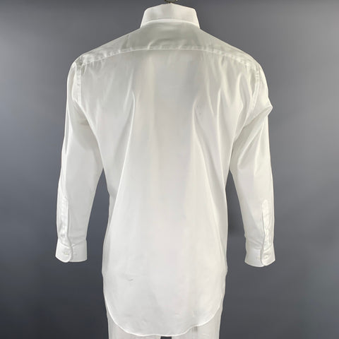 SUIT SELECT Size L White Cotton Cutaway Collar Long Sleeve Shirt