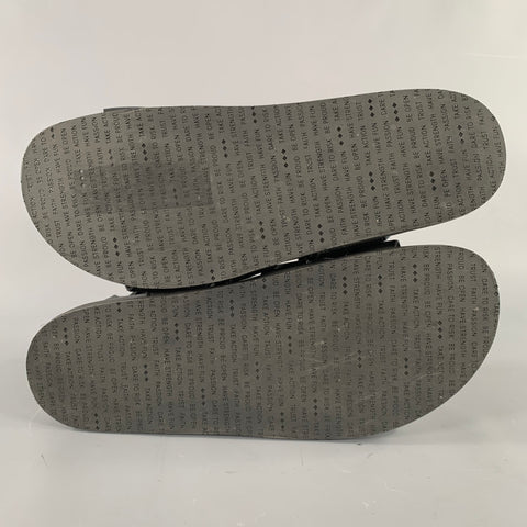 NO BRAND Size 8 Black Leather Sandals