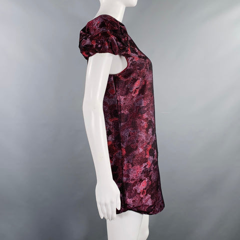 BURBERRY PRORSUM Size M Burgundy Purple Polyester Sheath Cocktail Dress