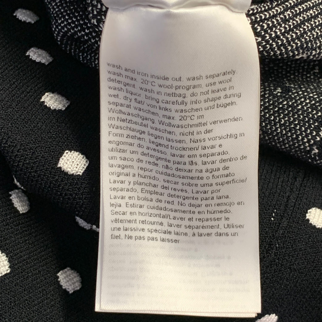 ESCADA Size M Black White Viscose Blend Polka Dot Pencil Midi Skirt