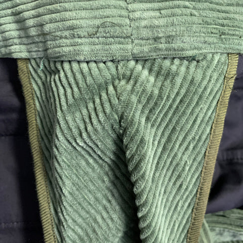 HAIDER ACKERMANN Size 34 Green Corduroy Cotton Blend Belted Casual Pants