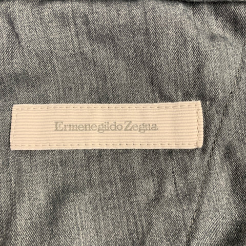 ERMENEGILDO ZEGNA Size 34 Charcoal Grey Cotton Blend Casual Pants