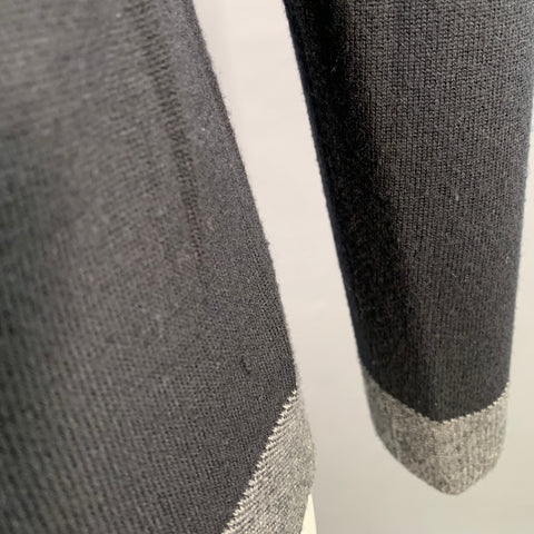 RAG & BONE Size M Black Grey Knit Wool Blend V-Neck Pullover