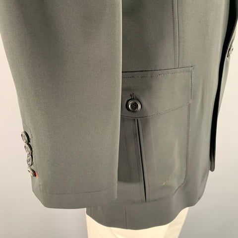 RED BRIDGE Size XL Black Polyester Blend Military Sport Coat